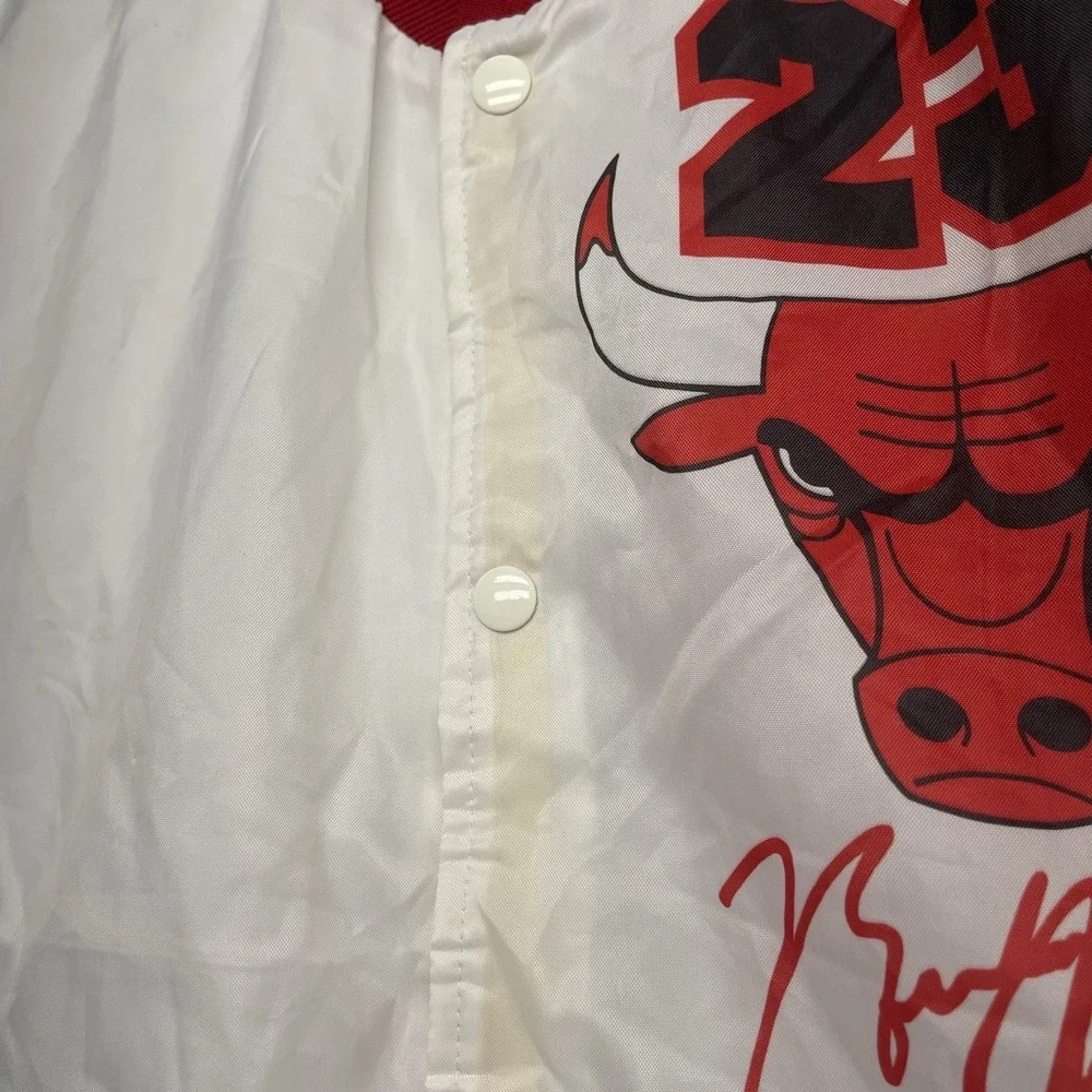 Vintage Chicago Bulls Jacket Mens Medium Michael Jordan Chalk Line AOP 90s USA